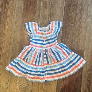Colorful Striped Kids Dress